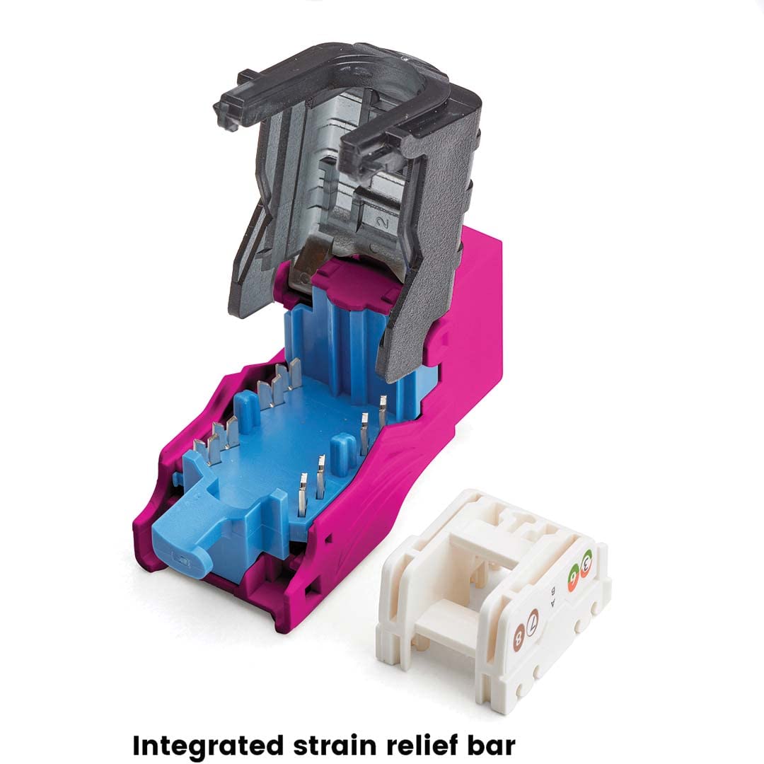 Truecable Cat6 Toolless Keystone Jack, Unshielded (Utp), Poe++ (4Ppoe) 100W, Ul Listed, Etl Verified, Ansi/Tia Certified, Modular Rj45 Female, Pink, 2 Pack