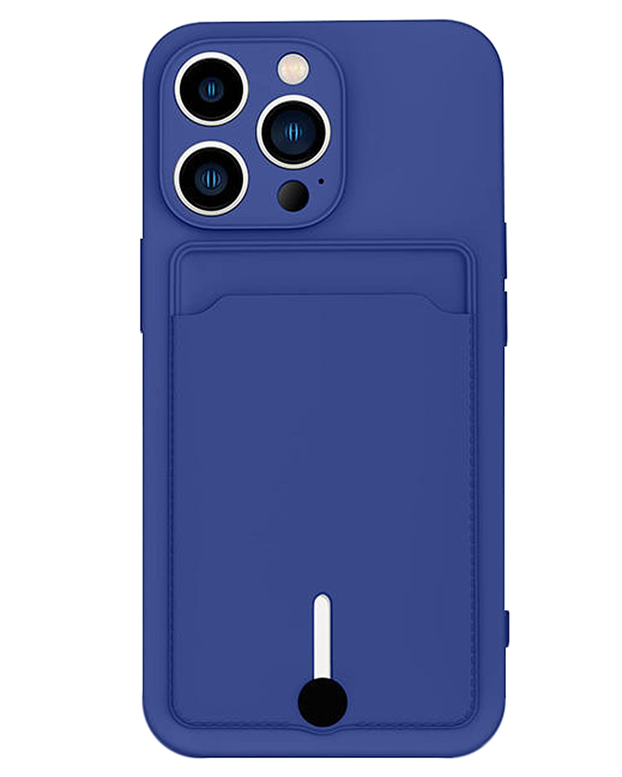 Jiatay For Iphone 12 Mini Case With Card Holder [Slim + Protective] Silicone Phone Case Iphone 12 Mini Wallet For Women Men (Nav