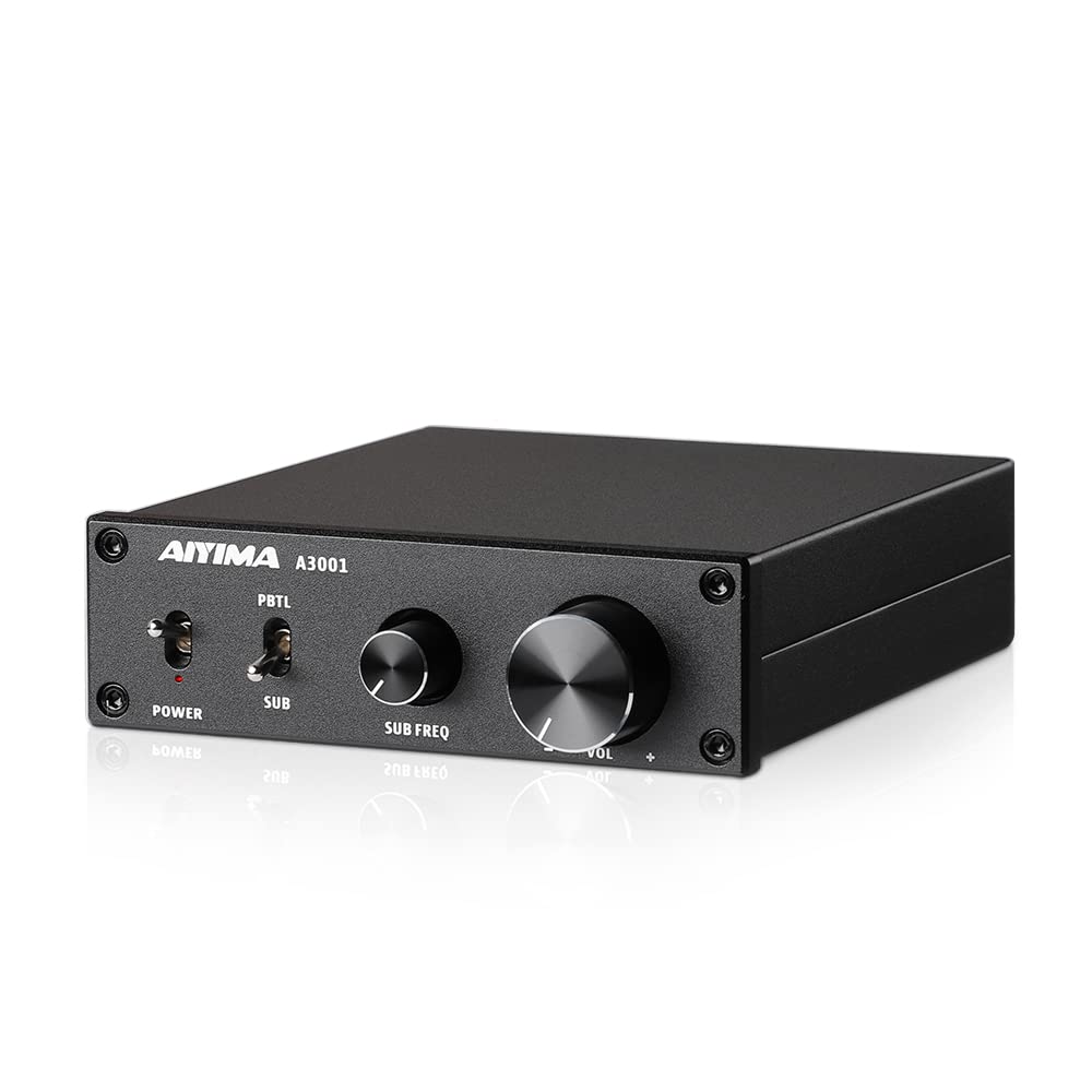 Aiyima A3001 Mini Stereo Amp 300W Subwoofer Amplifier Tpa3255 Class D Mono Amp With Full Frequency & Sub Bass Home Audio Speaker Amp+ Dc36V 6A Power Adapter