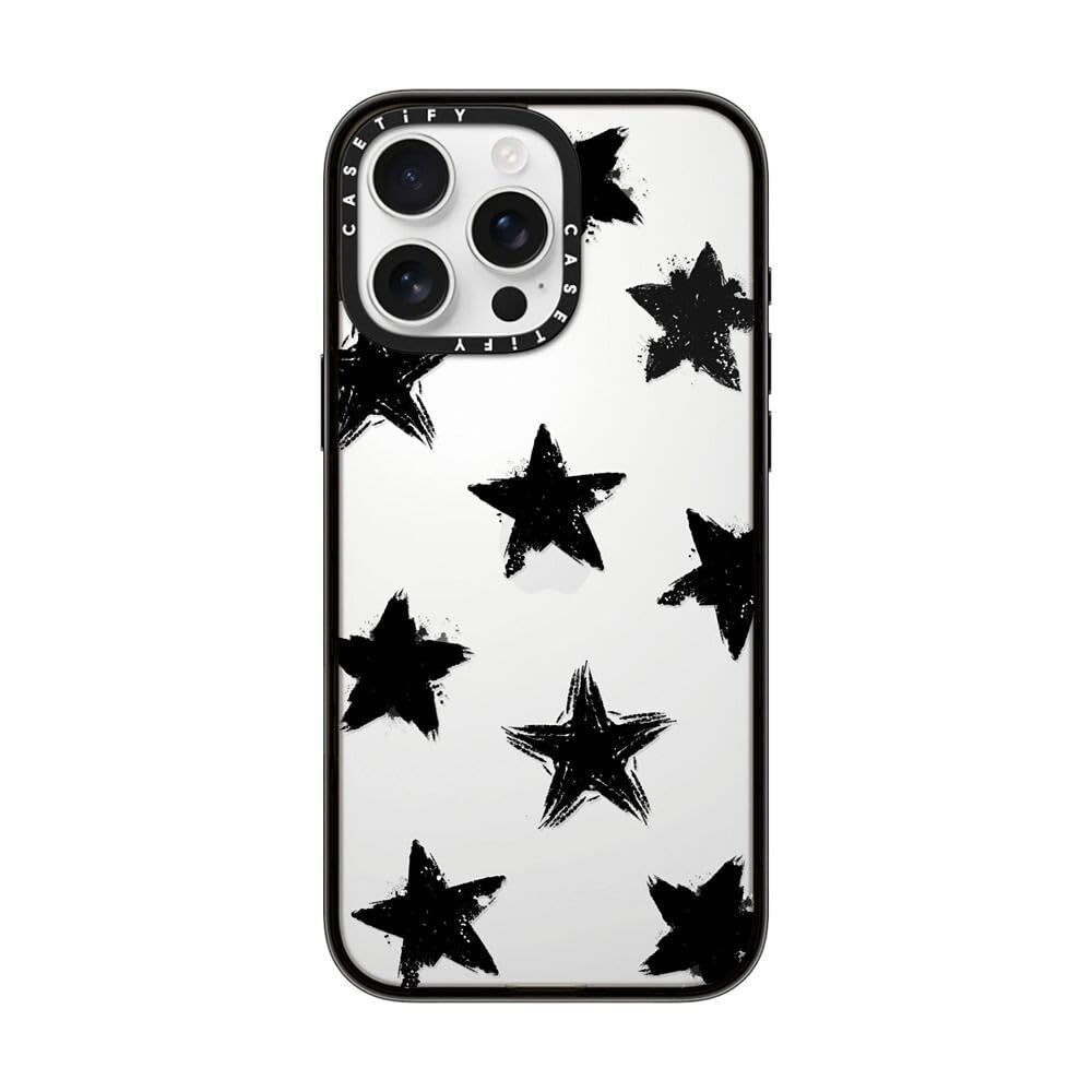 Casetify Compact Case For Iphone 16 Pro Max [Lightweight / 4 Ft. 2X Military Grade Drop Protection/Slim]   Star Marks   Clear Bl