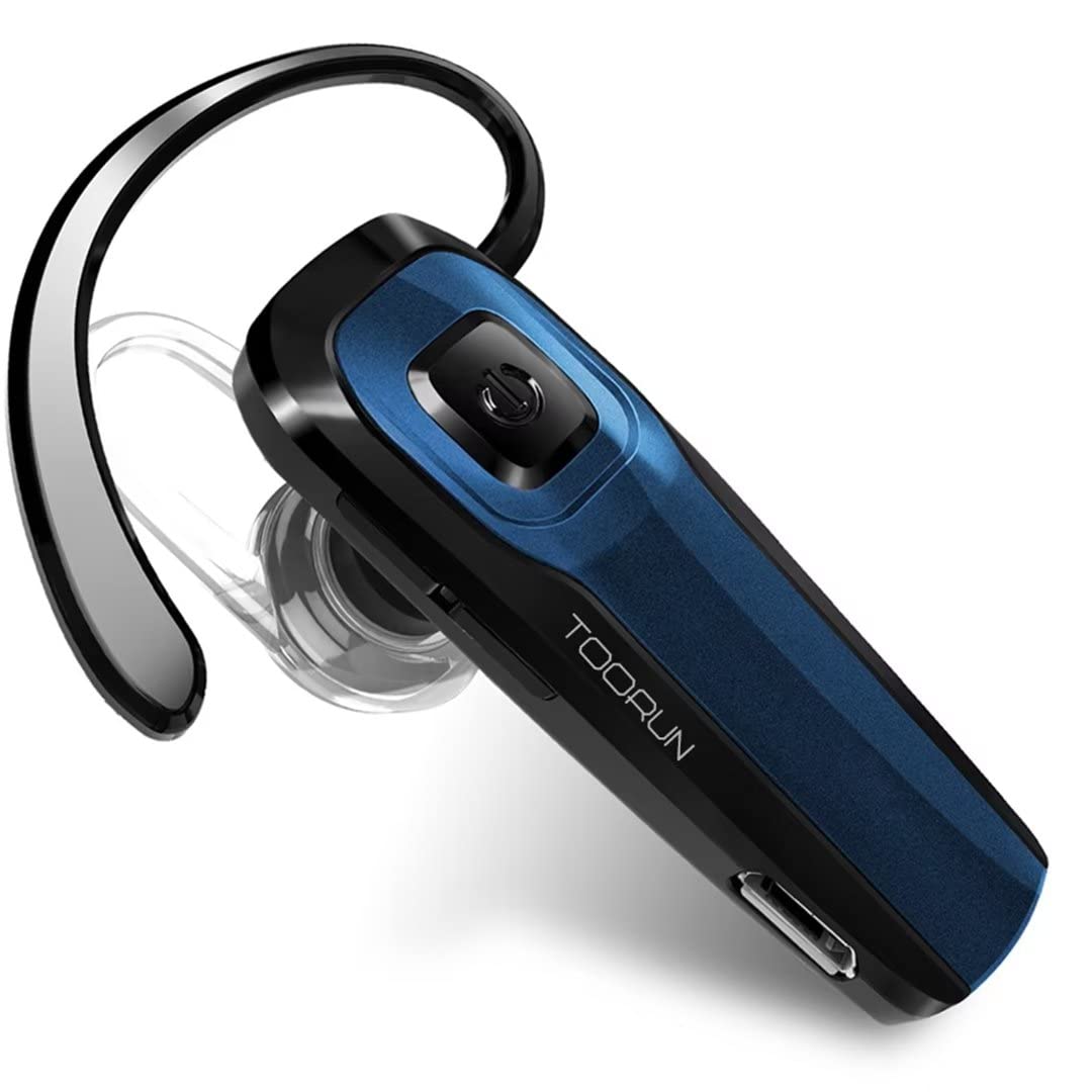 TOORUN Bluetooth Earpiece, M26 Bluetooth Headset Handsfree V5.0 Wireless Earpiece Headphone with Noise Reduction and Microphone 