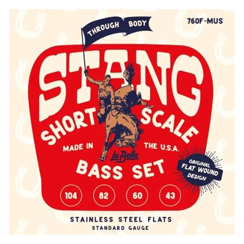 La Bella 760F Mus Stainless Steel Flat Wound 30'' Scale