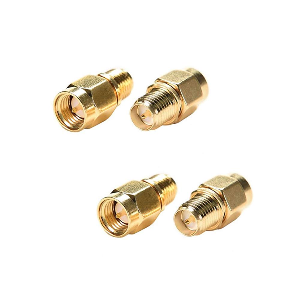 Coronir (4Pack Sma Adapter Sma Male To Rp Sma Female Jack Connector For Rf Coax Cable Wi Fi Antenna/Signal Booster/Repeaters/Radio/Extension Cable/Fpv Drone