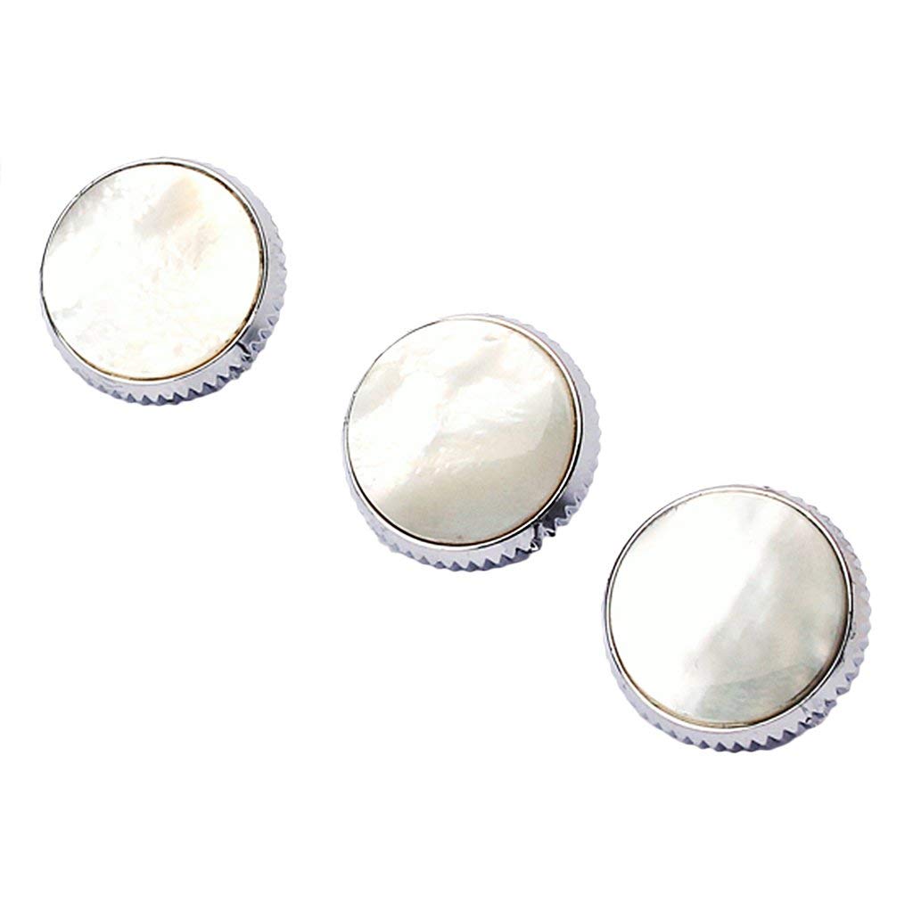 Liyafy Beige Shell Inlay Trumpet Finger Buttons For Trumpet Replacement 3 Pcs