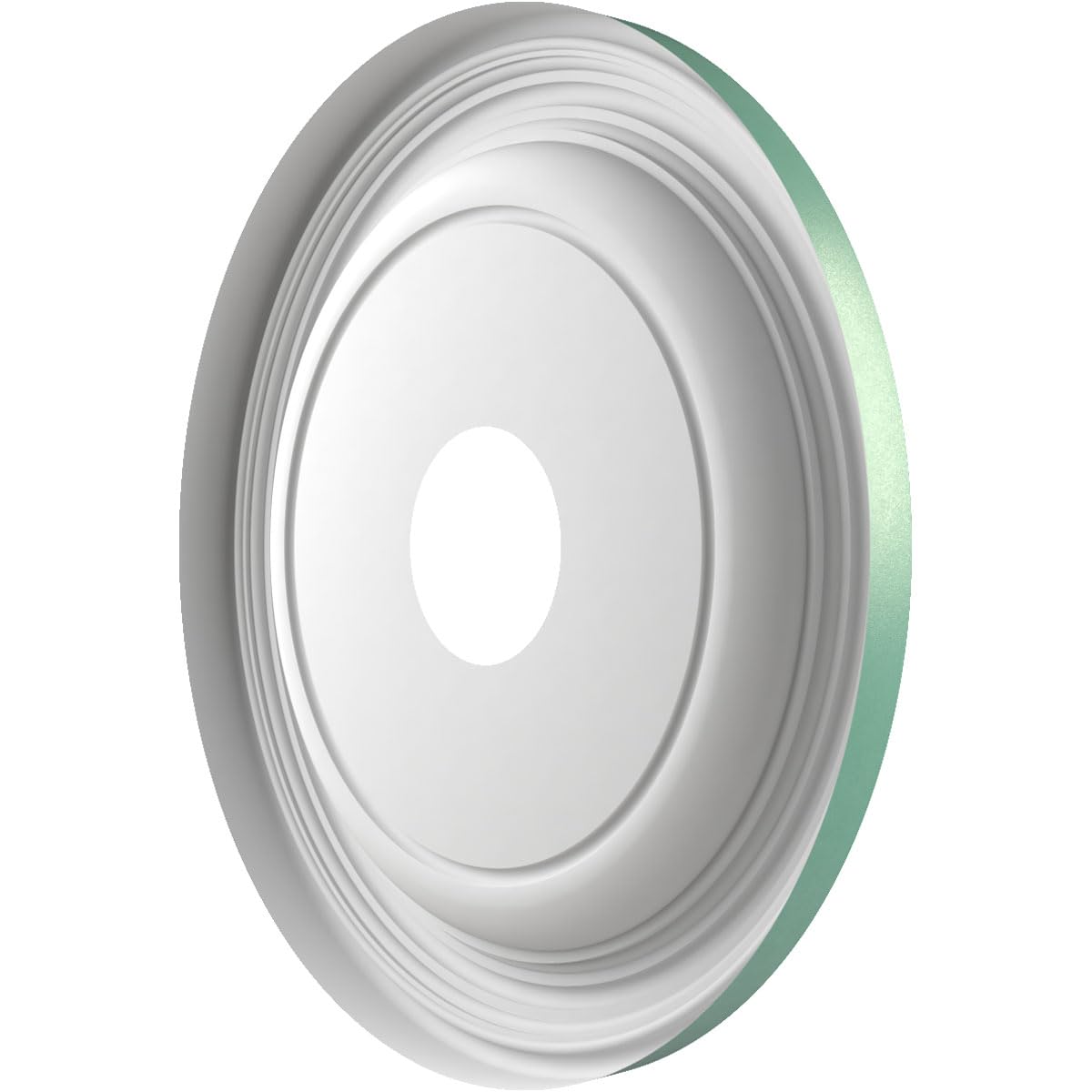 16Od X 3 1/2Id X 1 3/8P Traditional Thermoformed Pvc Ceiling Medallion (Fits Canopies Up To 9 1/2), Universal Pearl Metallic Sea
