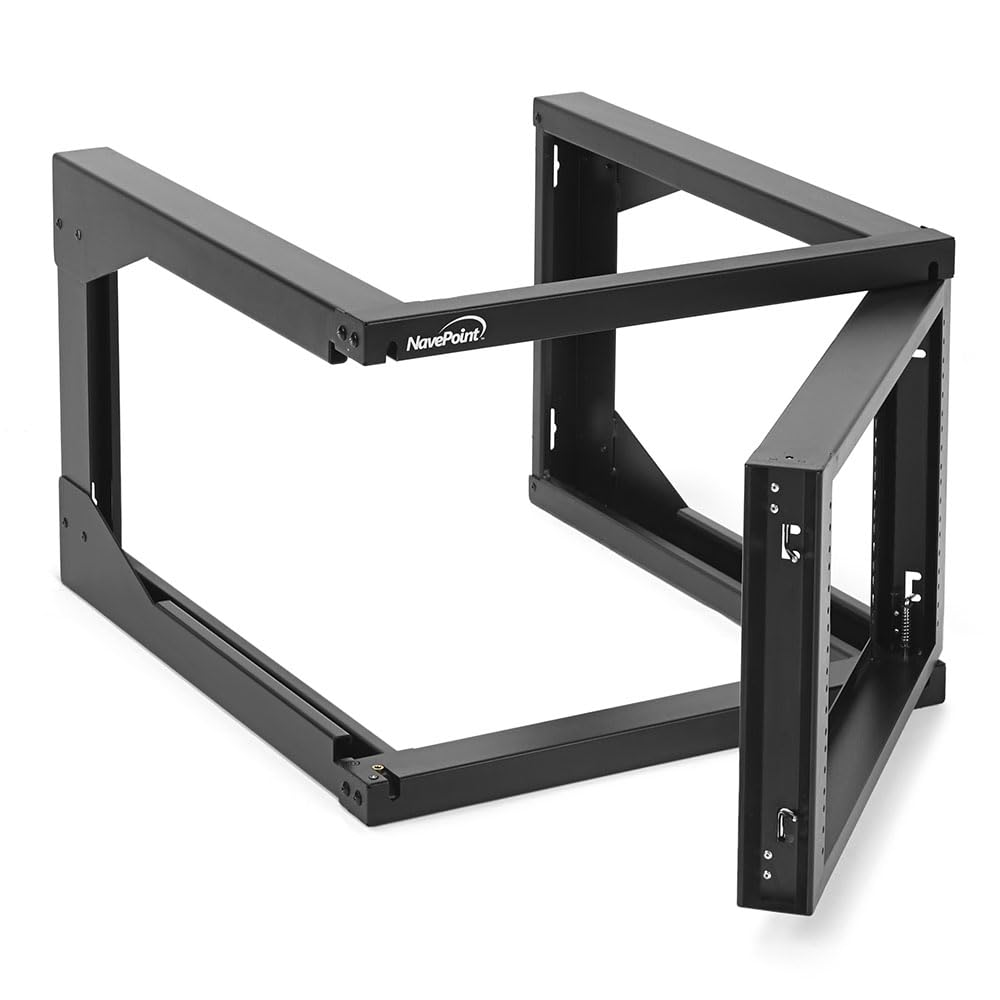 Navepoint 6U Server Rack With Swing Gate   6U Wall Mount Rack For 19 Inch It Equipment Open Frame Rack   Network Rack Wall Mount