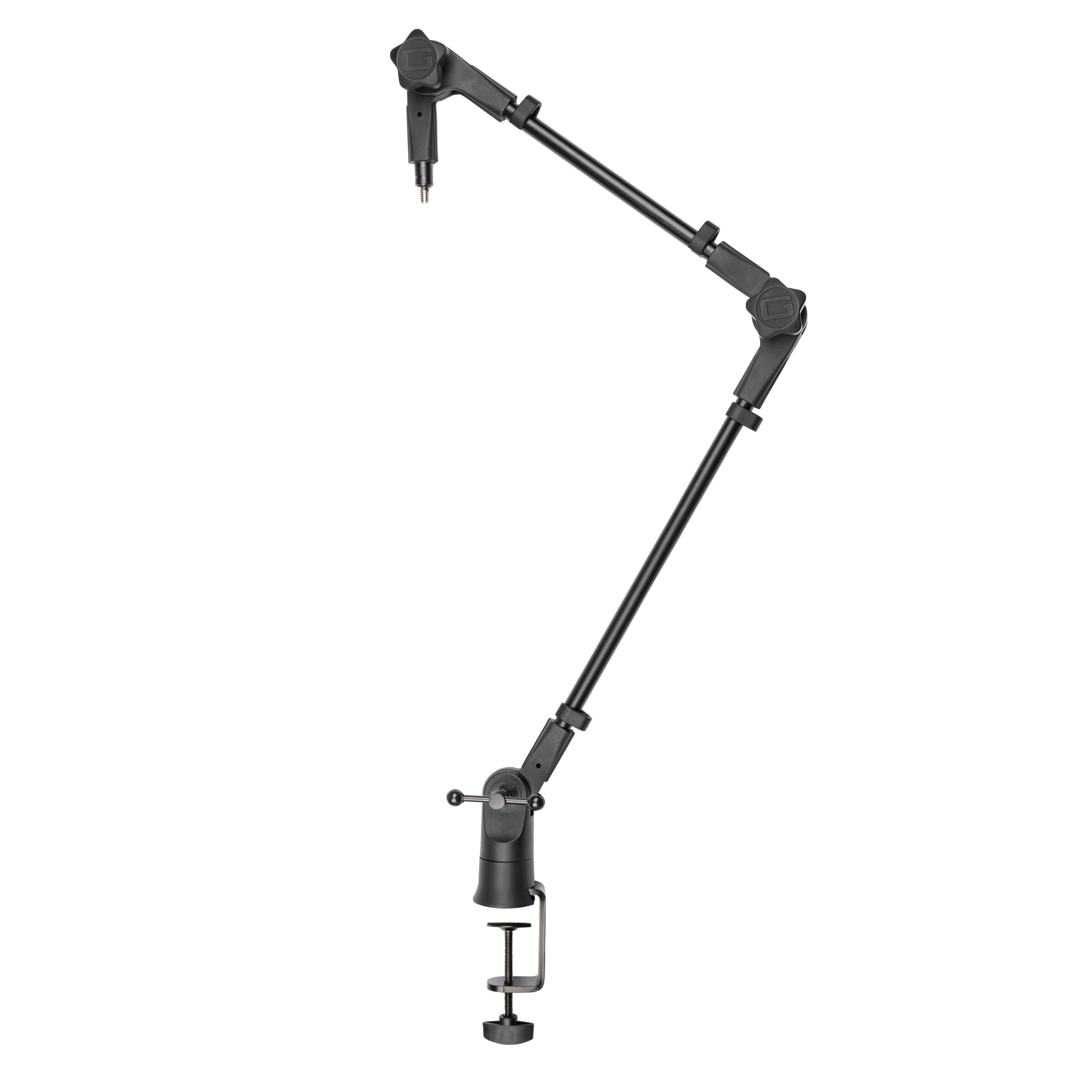 Gator Frameworks Slim Profile Desktop Mic Stand Boom Arm For Broadcasts, Podcasts, Content Creation, Live Streaming, & Similar A