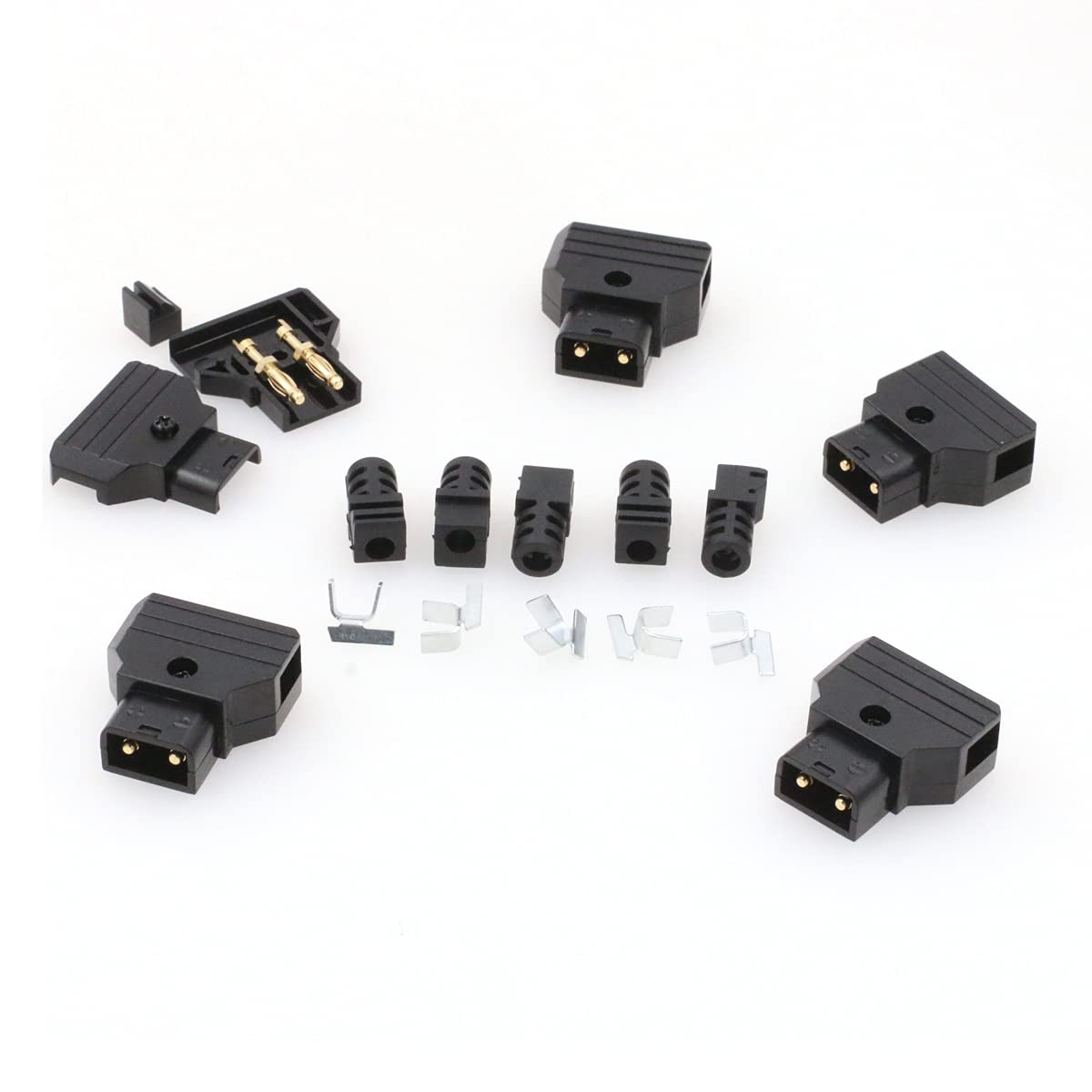 Szrmcc Anton Bauer Idx V Mount Gold Mount Battery D Tap P Tap Male Powertap Plug Connector Kit For Red Camcorder Dslr Camera Power Cable Diy (5Pcs)