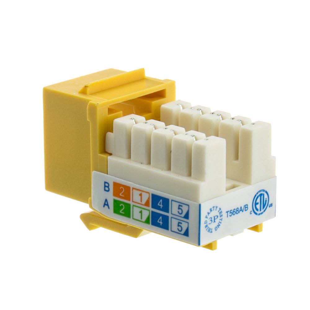 Cablewholesale Cat6 Keystone Jack, Blue, Rj45 Female To 110 Punch Down