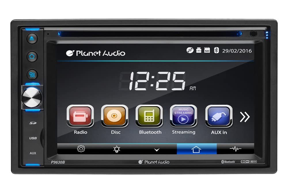 Planet Audio P9630B Car Dvd Player   Double Din, Bluetooth Audio And Hands Free Calling, 6.2 Inch Lcd Touchscreen Monitor, Mp3 P