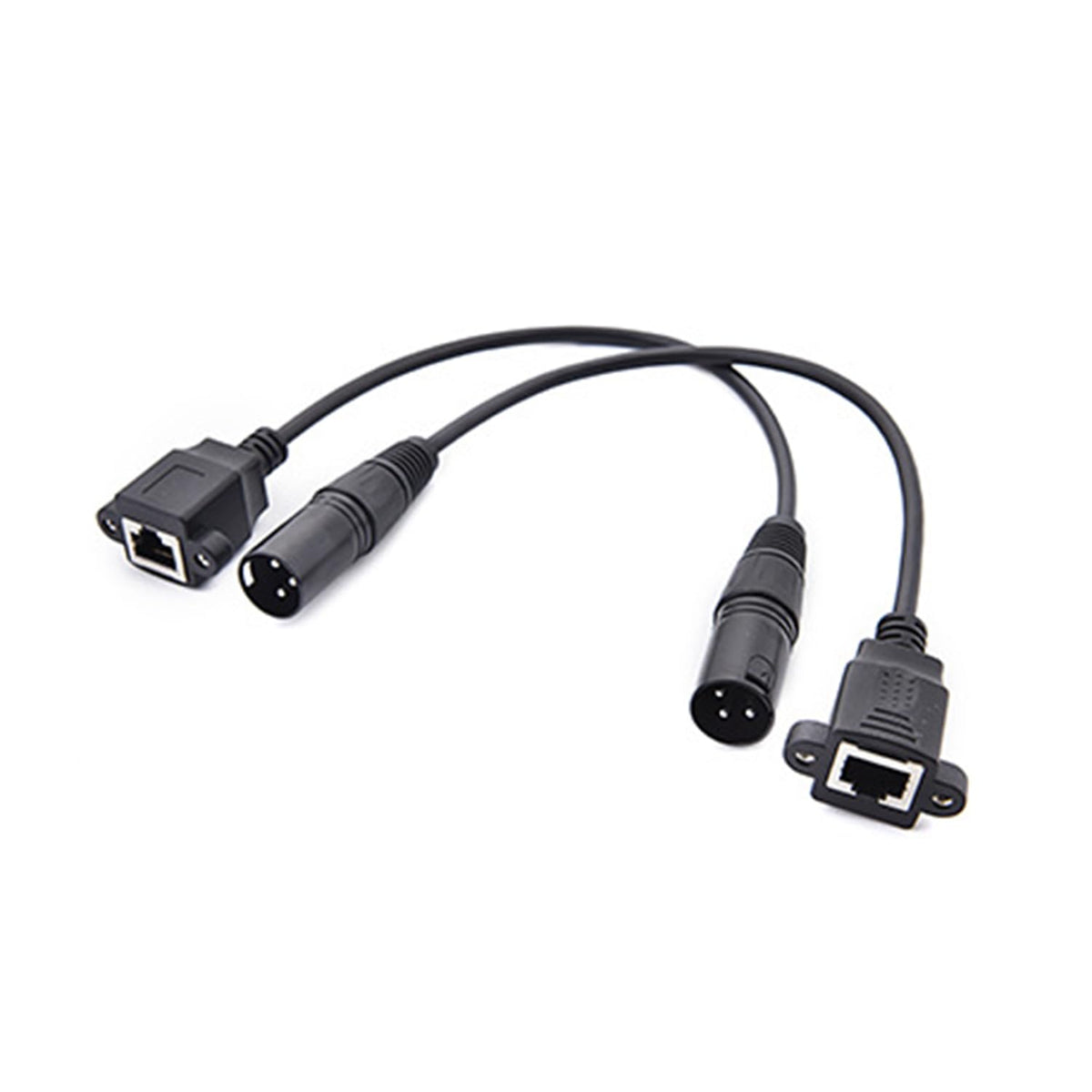Maxmoral 2pcs 3 Pole XLR to RJ45 DMX512 Adapter RJ45 to Male XLR DMX ...