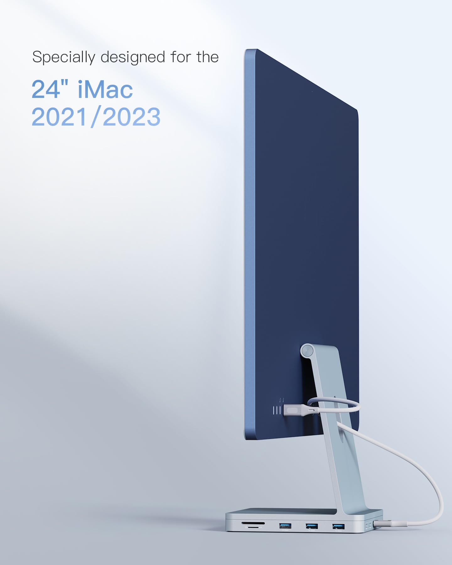 Inateck Imac Docking Station, Imac Usb Hub With Usb 3.2 Gen 2, Compatible With Imac 24 Inch 2021/2023 (Blue)