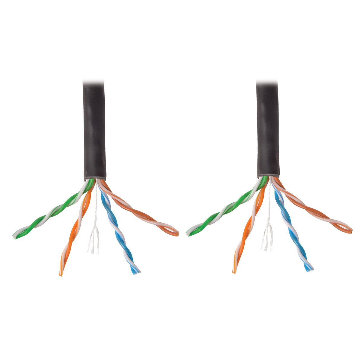 Tripp Lite Cat6 Bulk Solid Core Cable, Cmr Rated Pvc, Gigabit, Black, 1000 (N222 01K Bk)