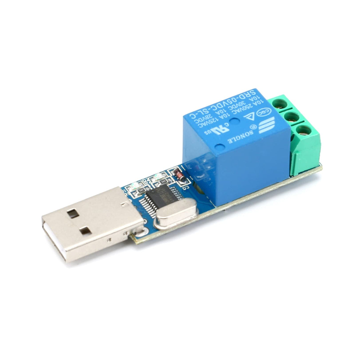 Jessinie Usb Serial Port Control Relay Module Sturdy Durable Lightweight Usb Relay Module Usb Intelligent Control Switch Overcur