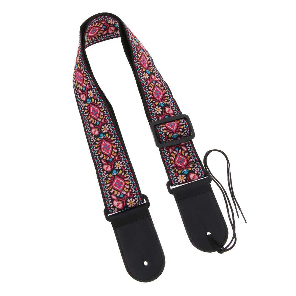 THE STYLE SUTRA Adjustable Guitar Strap With Pick Holder For Acoustic Electric Guitar Bass 1