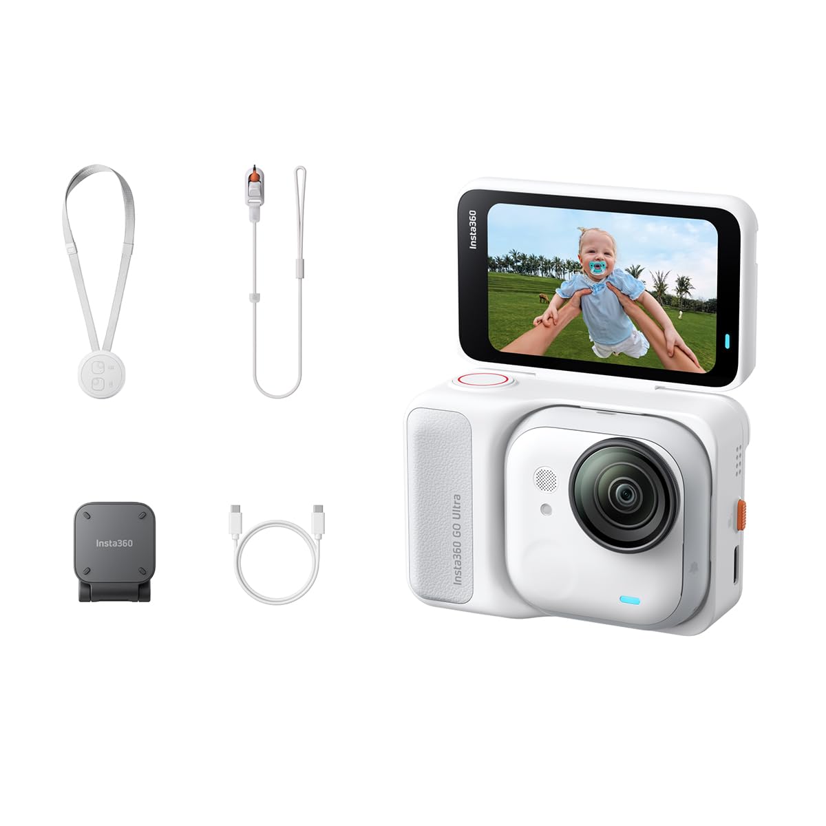 Insta360 CINSABEA-GOULTRA01 GO Ultra Action Camera Standard Bundle - Arctic White