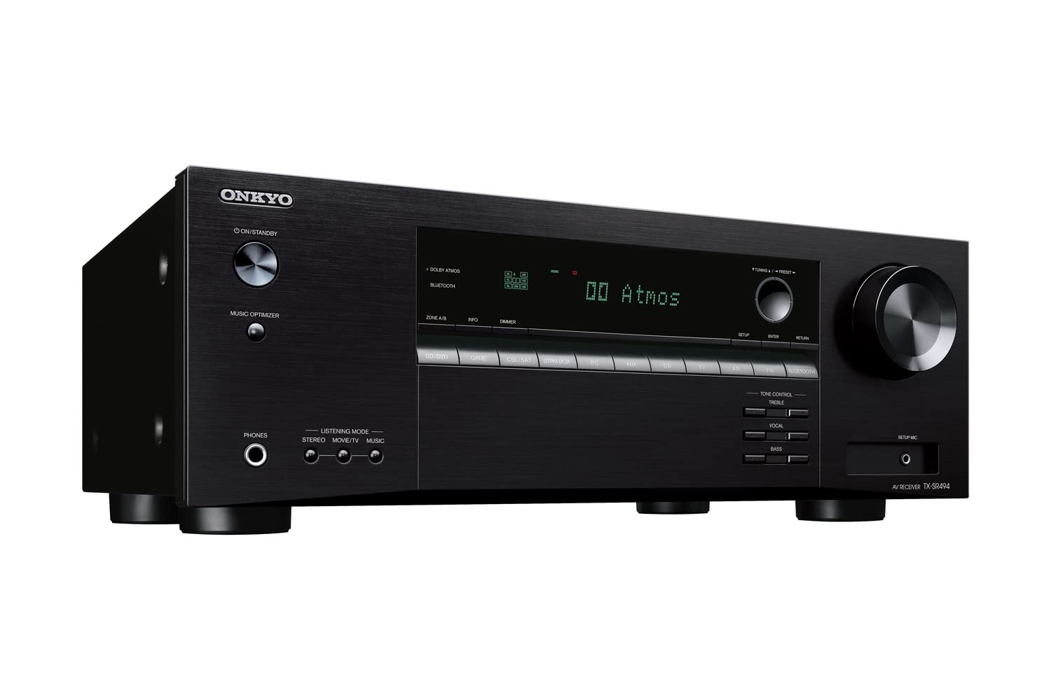Onkyo Tx Sr494 Av Receiver With 4K Ultra Hd | Dolby Atmos | Dts: X | Hi Res Audio (2019 Model)