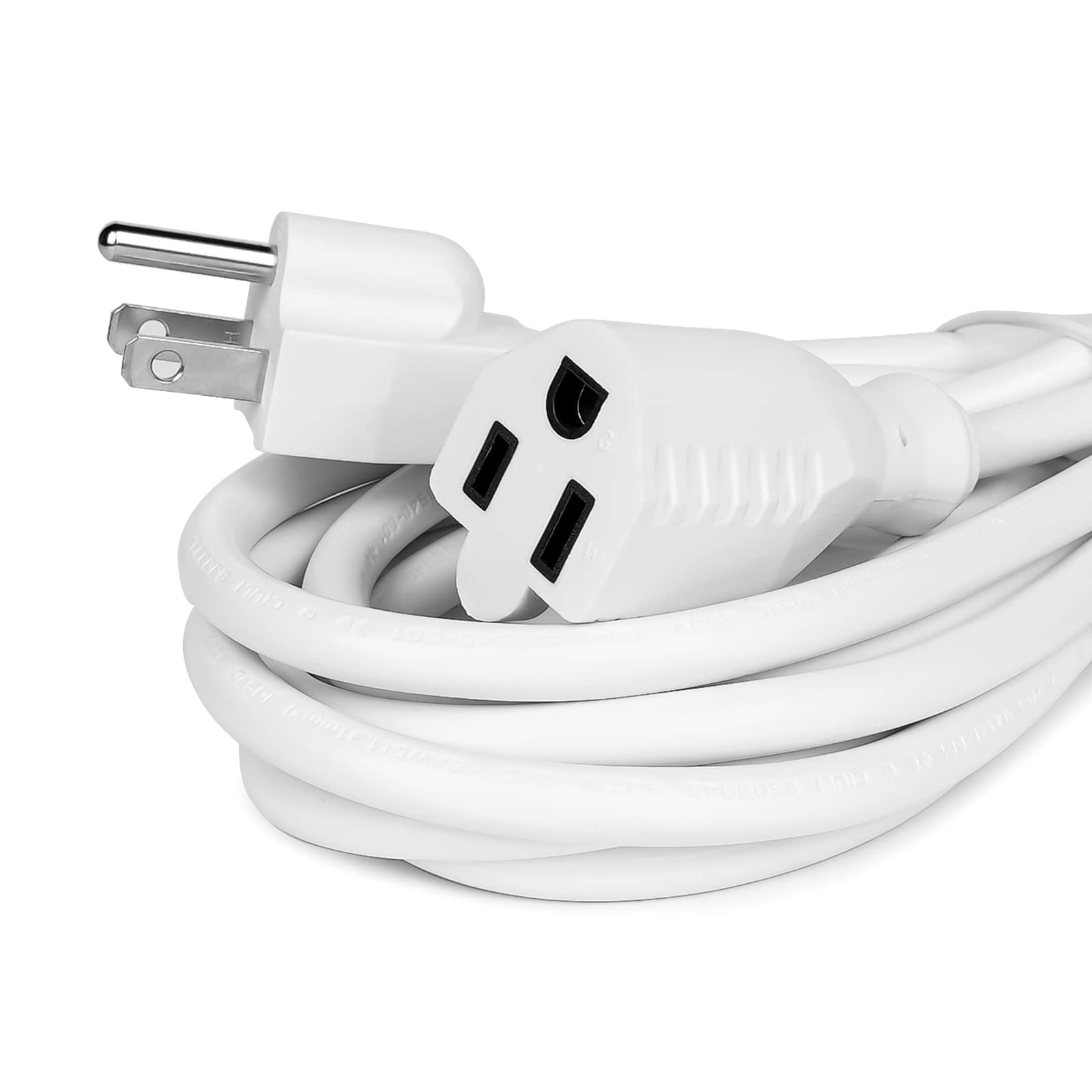 White Outdoor Extension Cord 15 Ft Waterproof