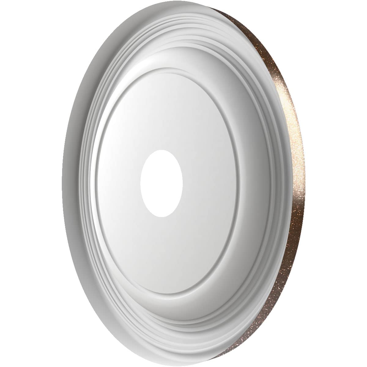 Ekena Millwork 19''Od X 3 1/2''Id X 1 1/2''P Traditional Thermoformed Pvc Ceiling Medallion (Fits Canopies Up To 11 1/2''), Text