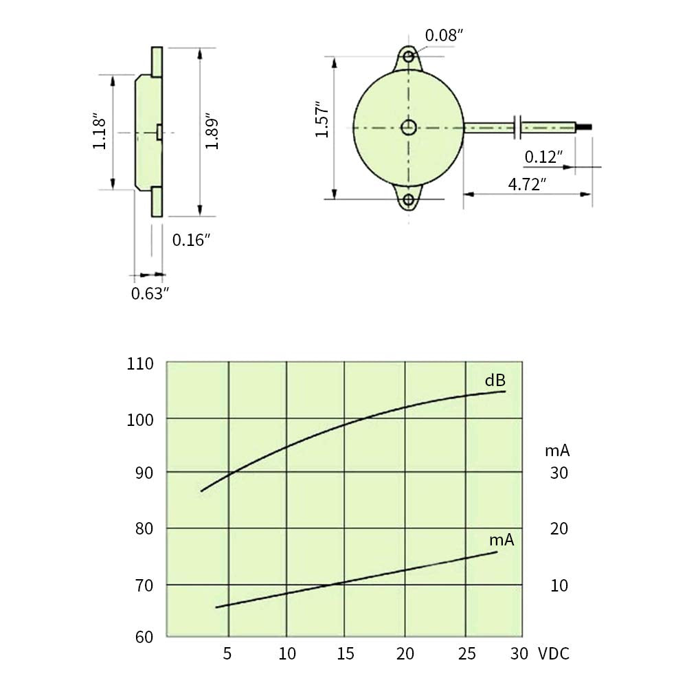 Weichuang 3Pcs Dc 3 24V 90Db Active Piezo Electronic Buzzer Beep Tone Alarm Ringer Continous Sound (Black) Sfm 27 W