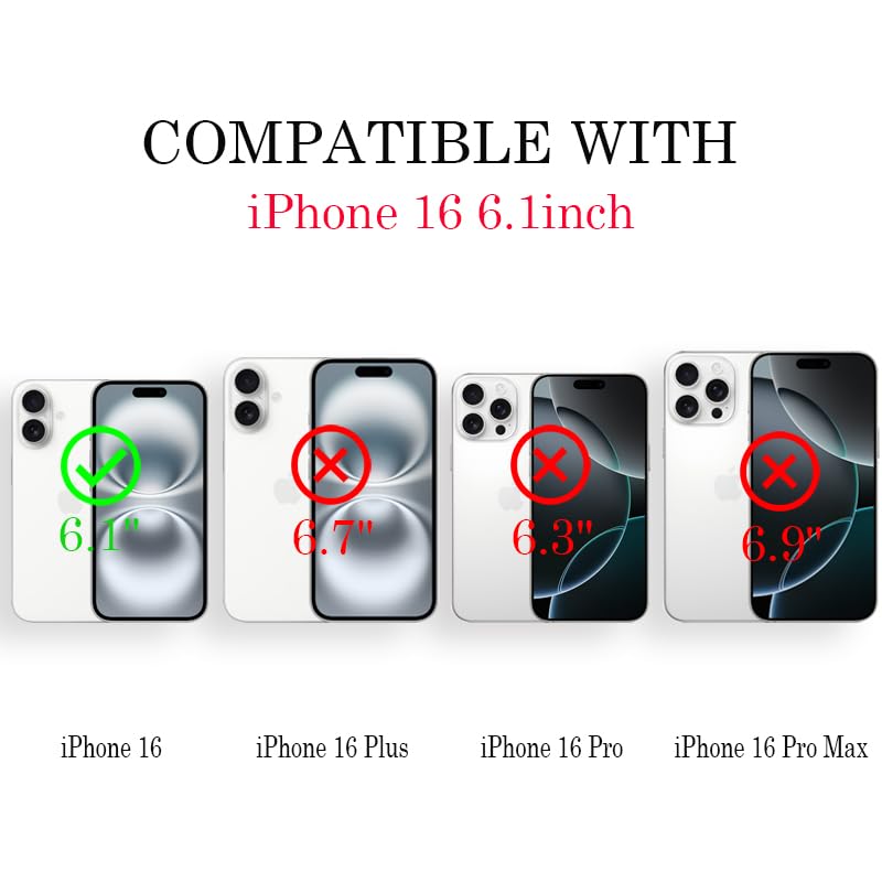 Ecute Strong Magnetic Slim Drop Protective Case With Camera Ring Kickstand For Iphone 16 - Color Graffiti Horse