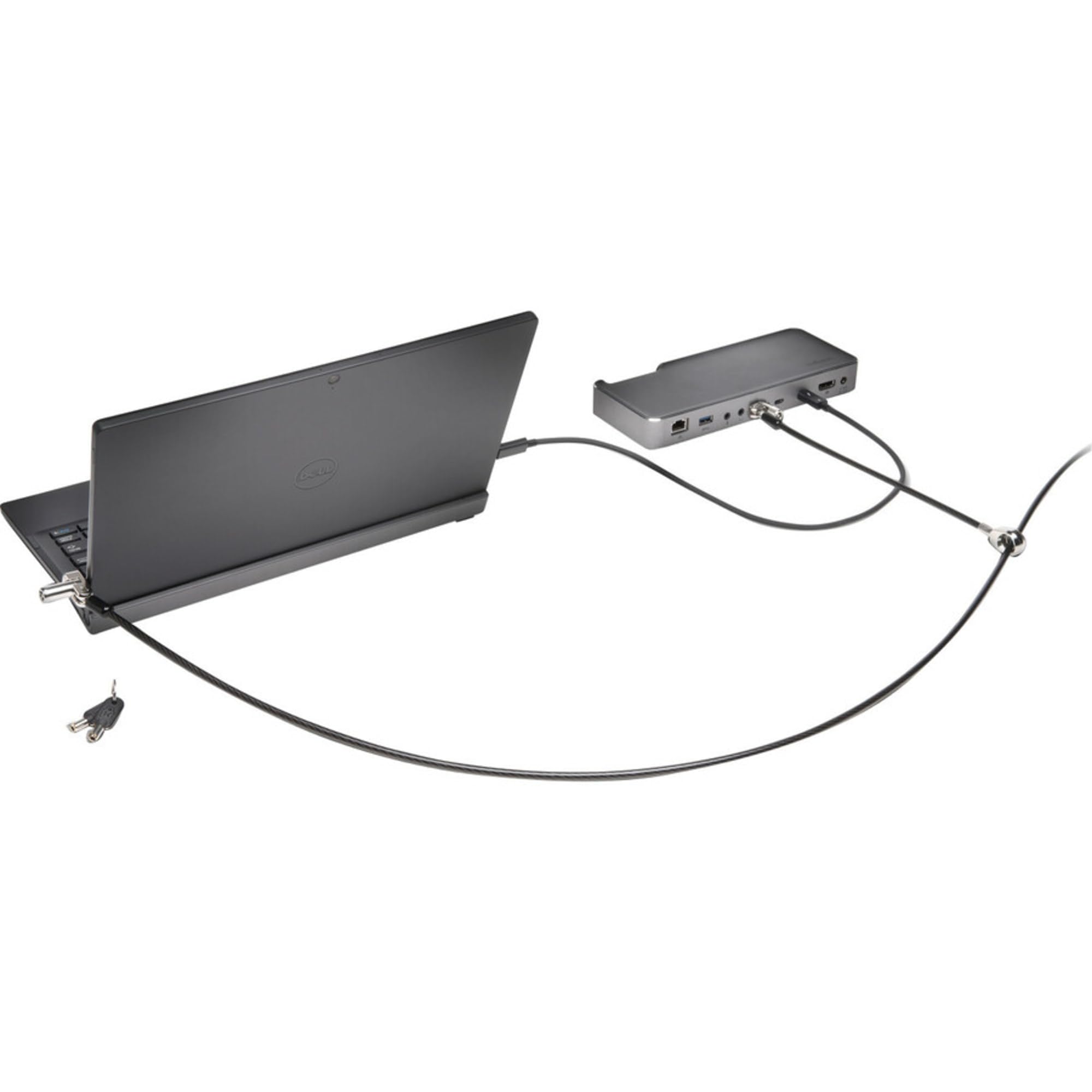 Kensington N17 Keyed Dual Head Laptop Lock For Dell Devices (K67995Ww), Black, Silver