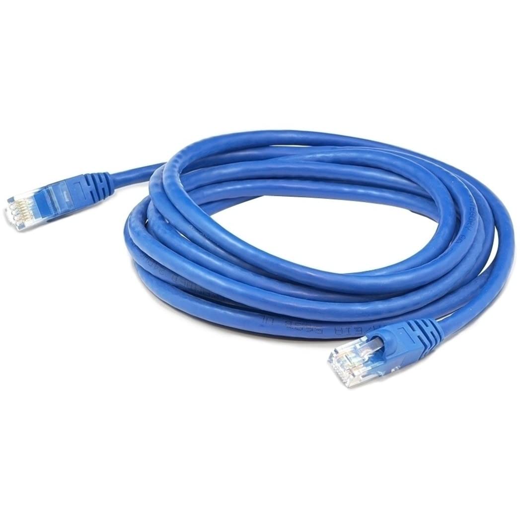 50Ft Blue Cat 5E Pvc Ethernet Cable Snagless Bubble Boot Rj-45 M/M