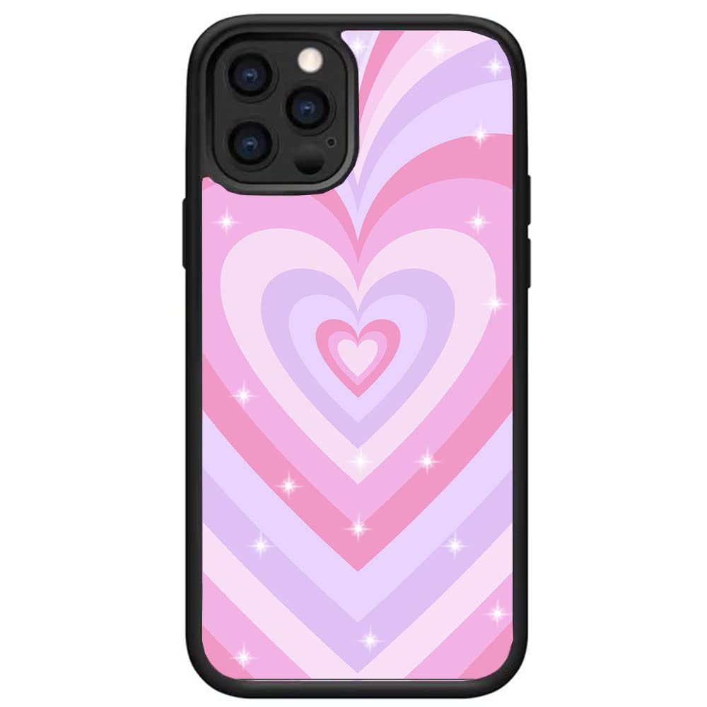 Mokens Compatible With Iphone 13Mini Cute Love Heart Pink Aesthetic Phone Case Slim Soft Protective Phone Case For Girls Womens