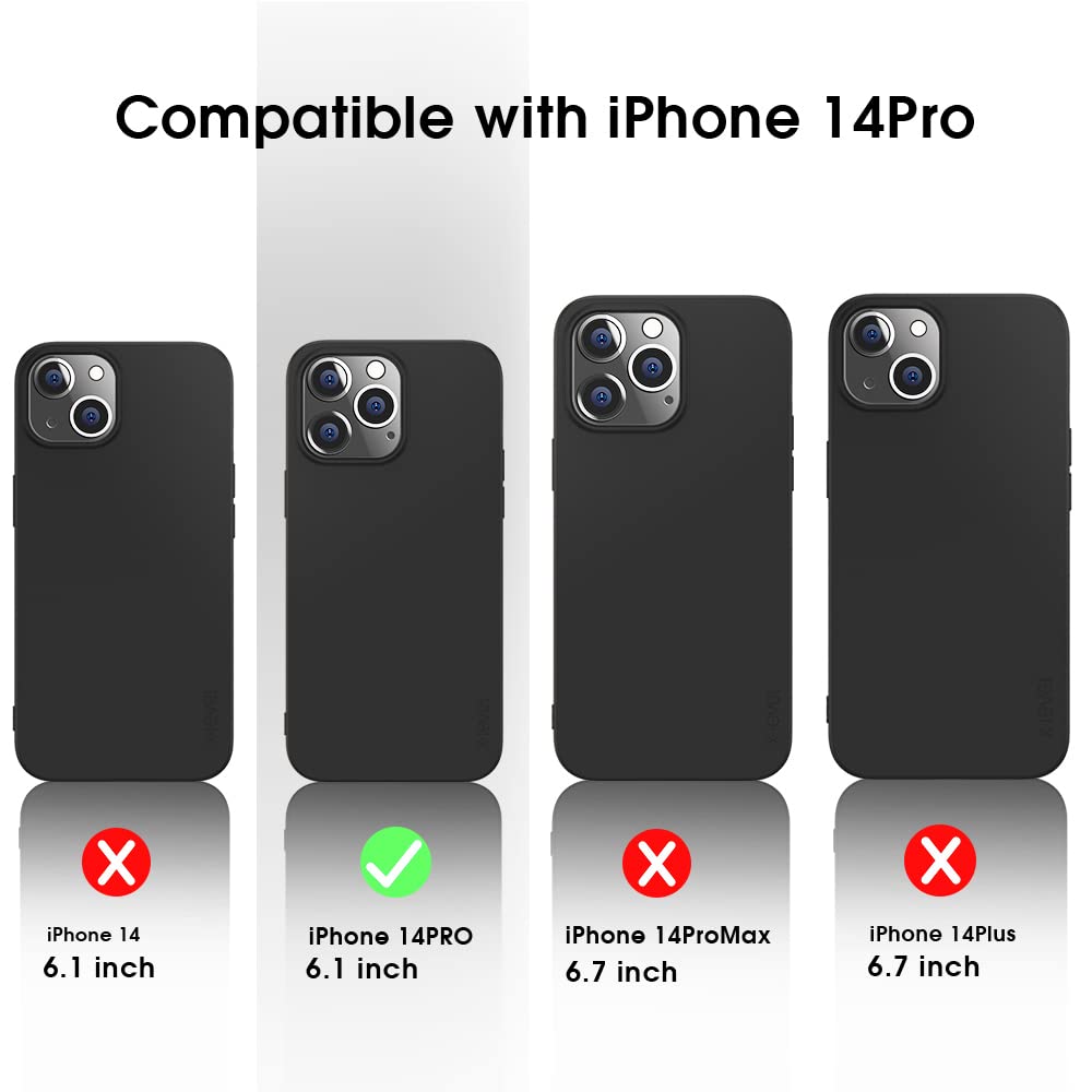 X-Level Compatible Iphone 14 Pro Case Slim Fit Ultra-Thin [Guardian Series] Soft Tpu Matte Finish Coating Phone Cases Lightweigh