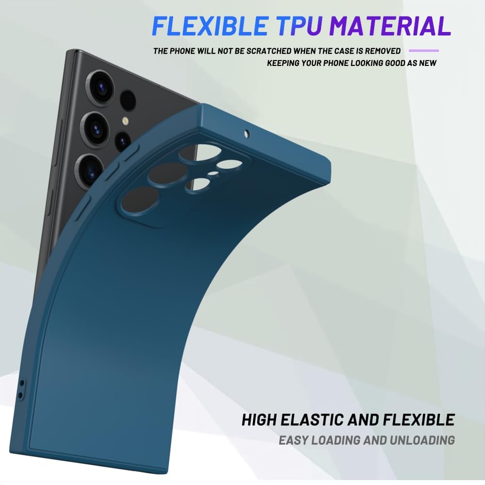 Wogroo For Samsung Galaxy S22 Ultra Case Dark Blue, Scratch Resistant With Soft Touch, Slim Thin Phone Cover For Samsung Galaxy