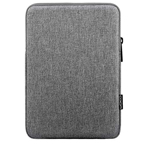 MoKo 12.9 Inch Tablet Sleeve Fits 13 Inch New iPad Pro M4 & Air M2 2024,iPad Pro 12.9 M2&M1,Galaxy Tab S8+/S9+ 12.4,Polyester Bag Fit with Apple Pencil or Smart Keyboard, Light Gray