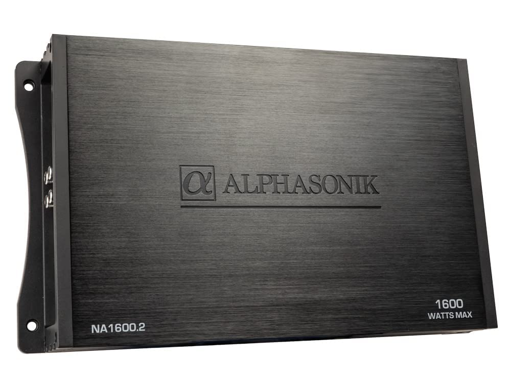 Alphasonik Na1600.2 Neuron Series 1600 Watts Max 2 Channel Car Amp With 4 Way Protection Circuitry Multi Channel Bridgeable Clas