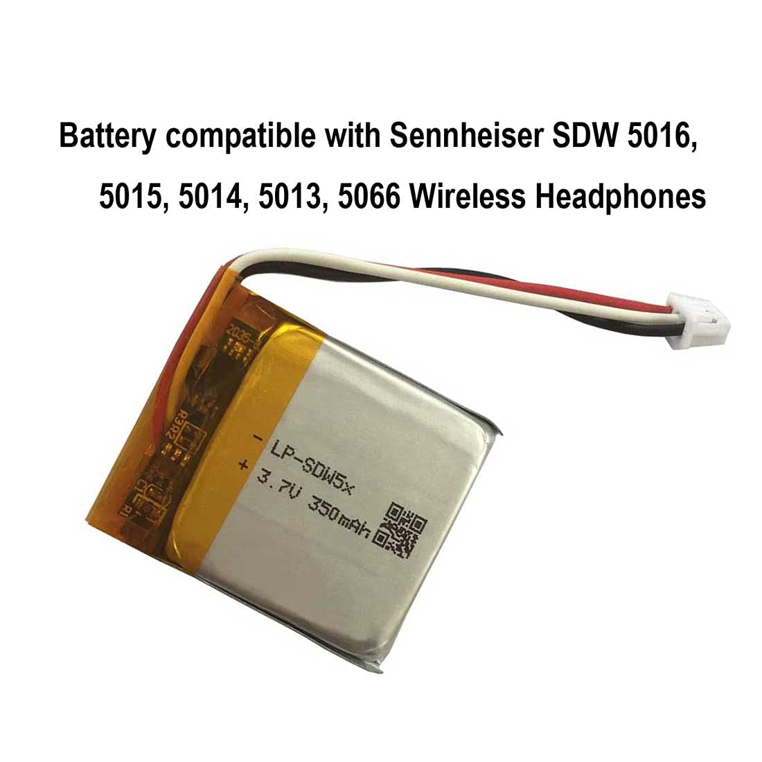 Aolikes 552826 3.7V Rechargeable 350Mah Battery Replacement For Sennheiser Sdw 5016, Sdw 5015, Sdw5014, Sdw 5013 Wireless Headph