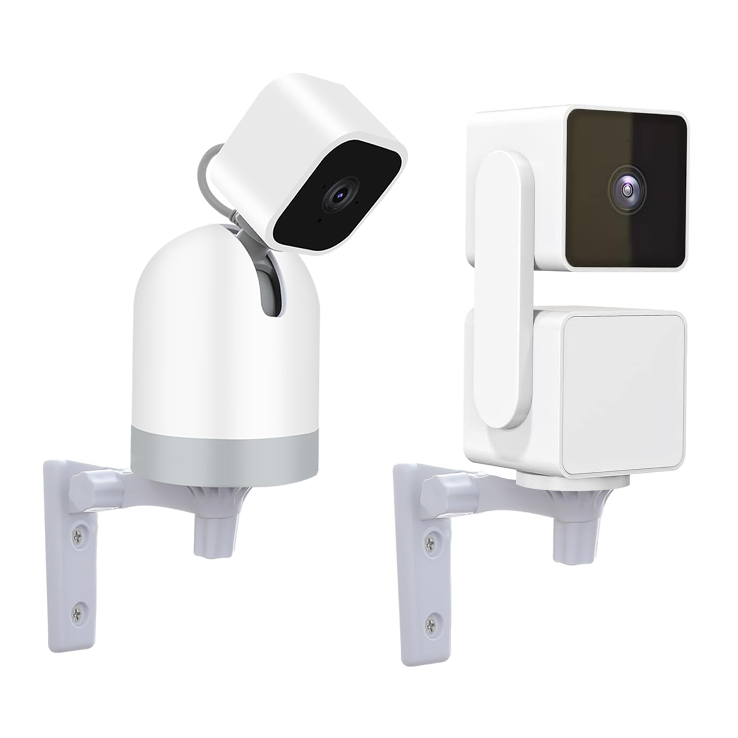 Tekcam Camera Wall Mount Compatible With Wyze Cam Pan V3, Blink Mini Pan Tilt, Wyze Battery Cam Pro, 180�Adjustable Security Camera Ceiling Mount, Corner Camera Mount, Drill Installation, 2 Pack