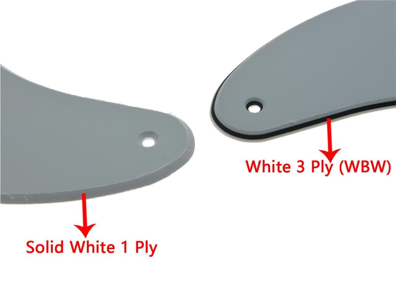 Kaish American Vintage 5 Hole Tele Pickguard Tl Guitar Pick Guard Scratch Plate For Tele/Telecaster White 3 Ply