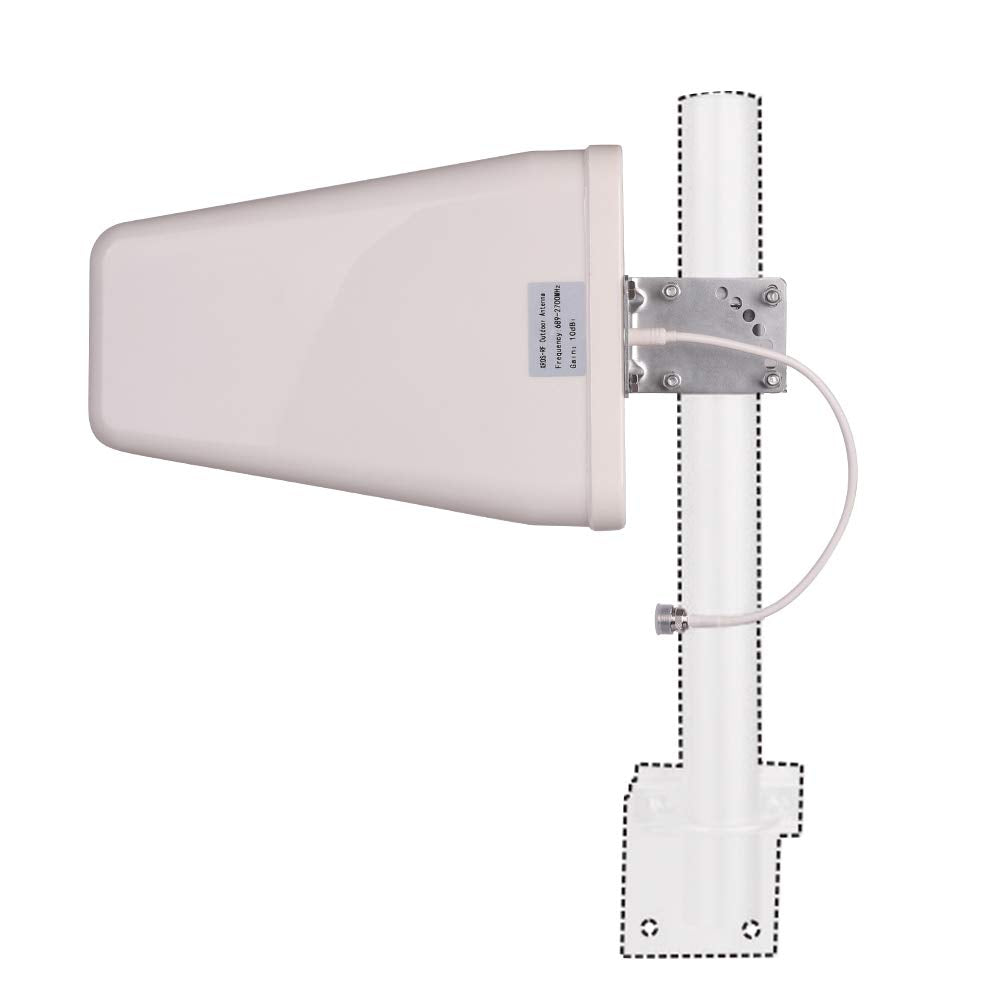 10 Dbi Wideband Directional Antenna High Gain Log Periodic Antennas 50 Ohm 3G/4G/Lte/Wi Fi Universal Fixed Mount Yagi Antenna (698 2700 Mhz)