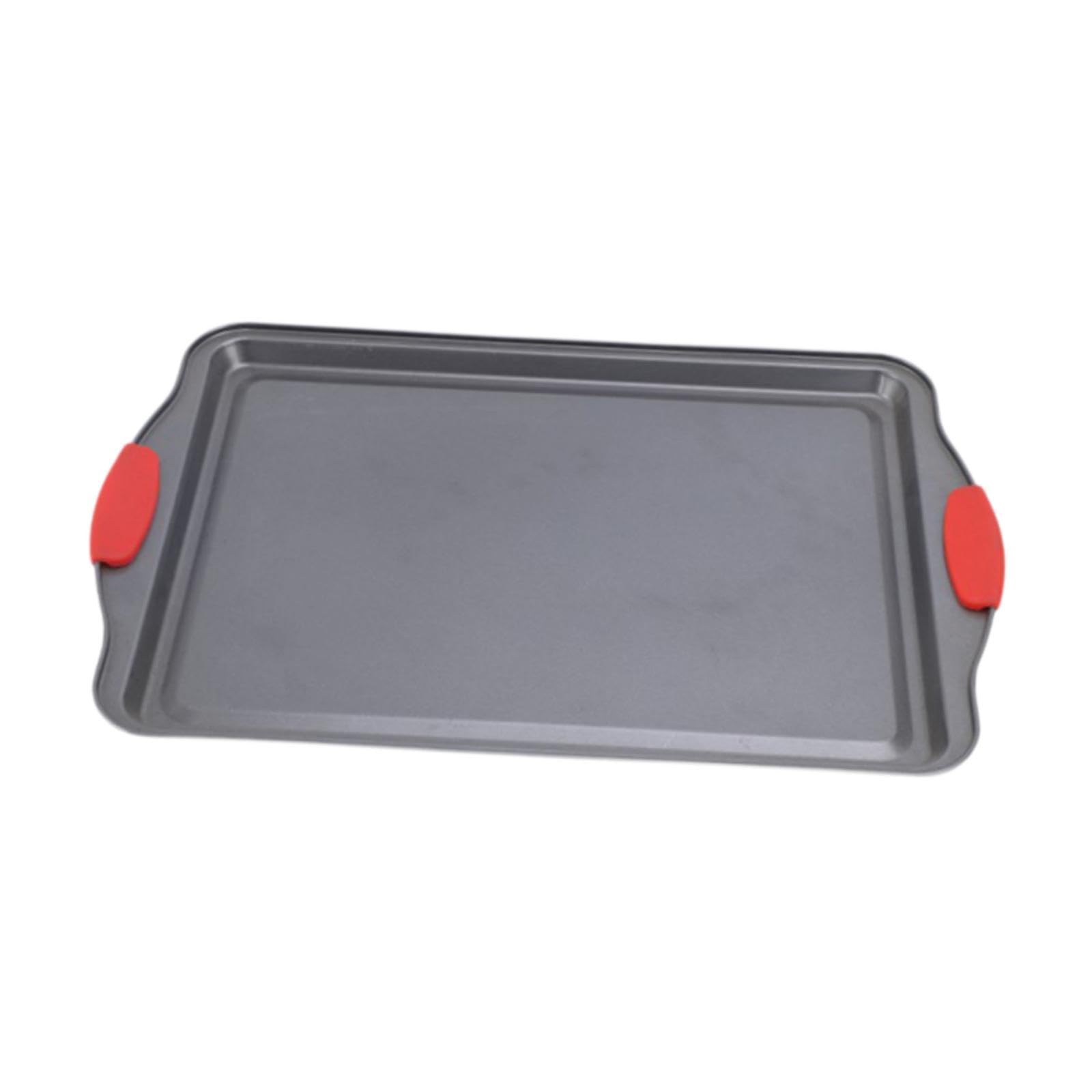 ECOMISTIQBaking Sheet Easy Clean Rectangle Carbon Steel Oven Tray for Meat Home Party 39.5x26x1.5cm|Home & Garden