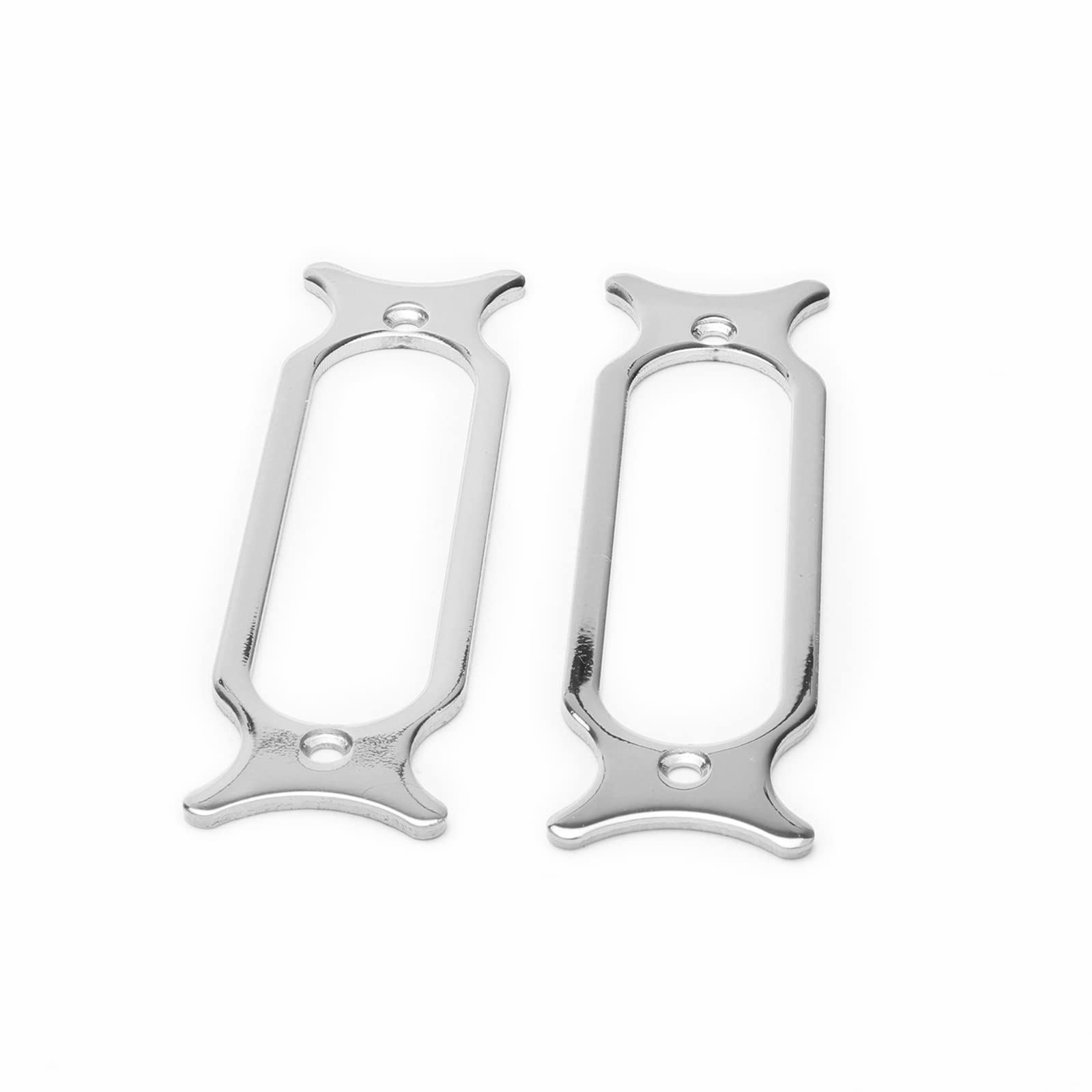 Unxuey Metal Single Coil Pickup Mounting Ring Set Pickups Cover Frame Replacement Part For Electric Guitar (3 Pack, Silver)