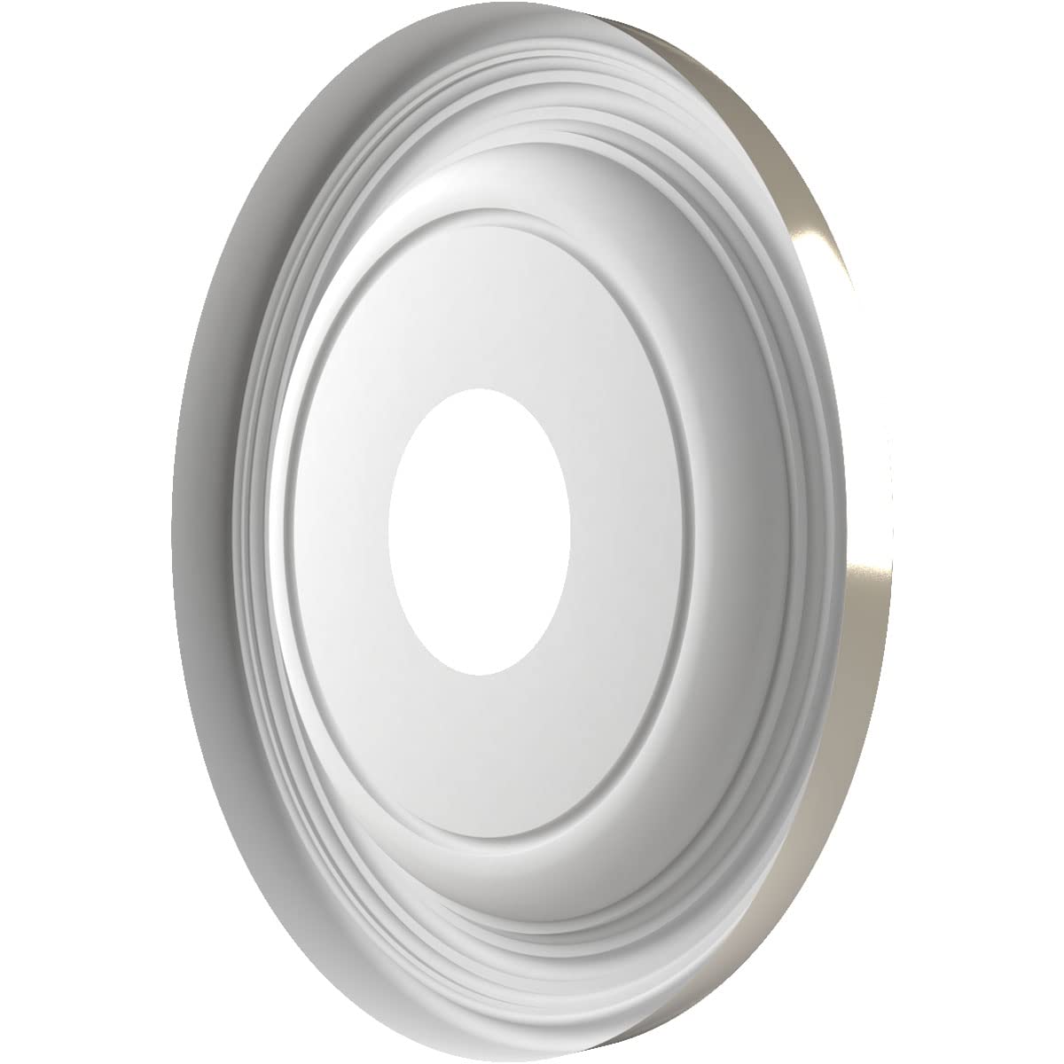 Ekena Millwork Cmp13Trbcr Traditional Thermoformed Pvc Ceiling Medallion (Fits Canopies Up To 7 1/2''), 13''Od X 3 1/2''Id X 1 1