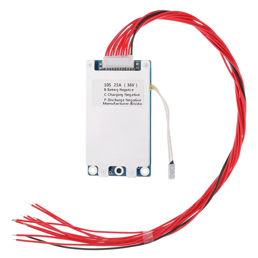 Bisida 10S Bms 36V 25A Li Ion Pcb Protection Board With Balance Wire And Ntc,Ten Functional Protections, Split Ports, For Lithiu