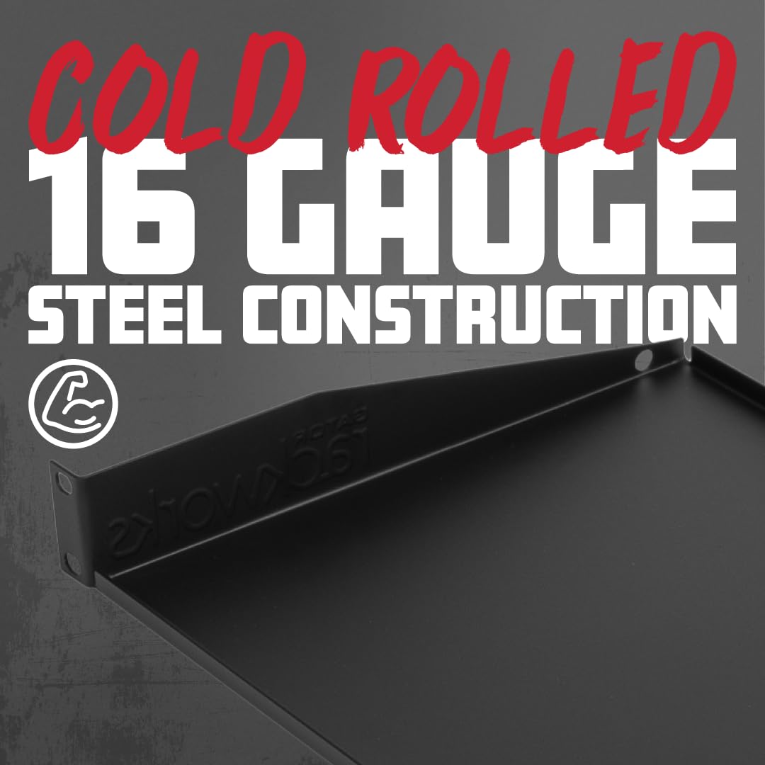 Gator Rackworks Universal Rack Mounting Accessory Shelf, 1U Size - 10 Deep (Grw-Shelf1Uni)