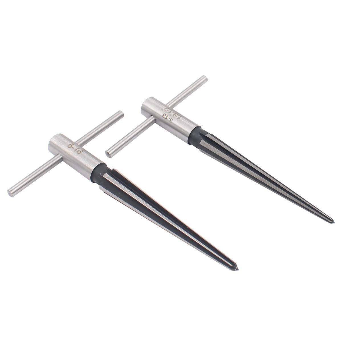 Applianpar T Shape Handle Taper Reamer 3 13Mm And 5 16Mm Bridge Pin Hole Hand Held Tapered Reamers 6 Fluted Chamfer Chaser Reami