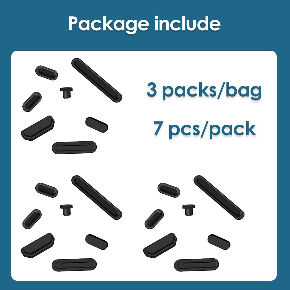 Proelife 21 Pcs Anti Dust Dirt Plug Cups Set For 2023 2021 Macbook Pro 14.2 Inch 16.2 Inch M3 M2 M1 Pro/Max (A2918/A2992/A2991/A