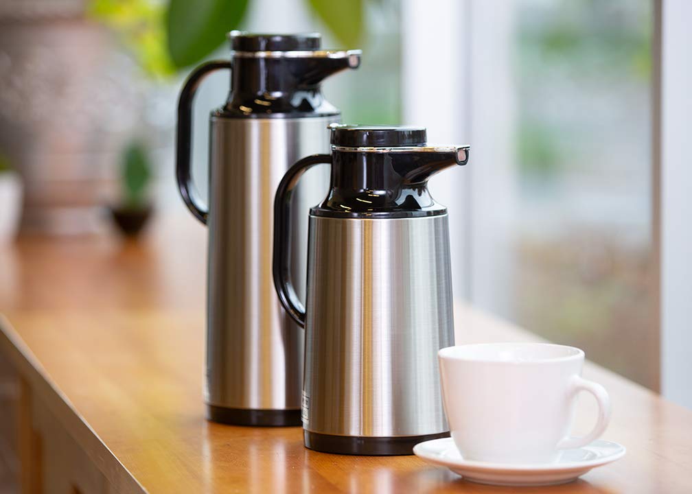 Service Ideas Hps101 Coffee At A Touch Server Carafe, Stainless Steel, 1 L (33.8 Oz)