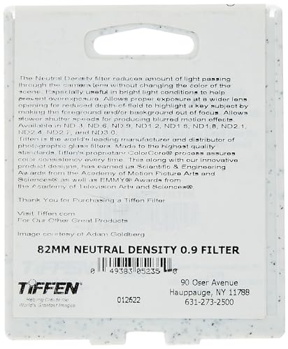 Tiffen 82Mm Neutral Density 0.9 Filter