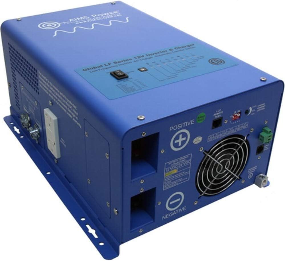 AIMS Power 1000 Watt 12 VDC Pure Sine Inverter Charg ETL Certified to UL 458