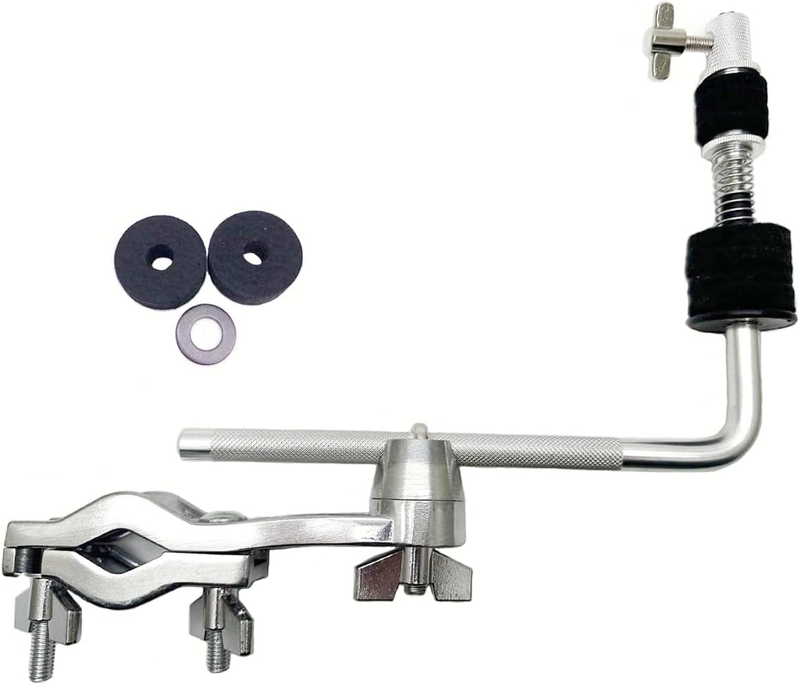 TUOREN Cymbals Clamp Cymbal Extension Arm and Clamp Cymbal Attachment Compatible with Hi-Hat Cymbal Drum Set Clamp Drum Extensio