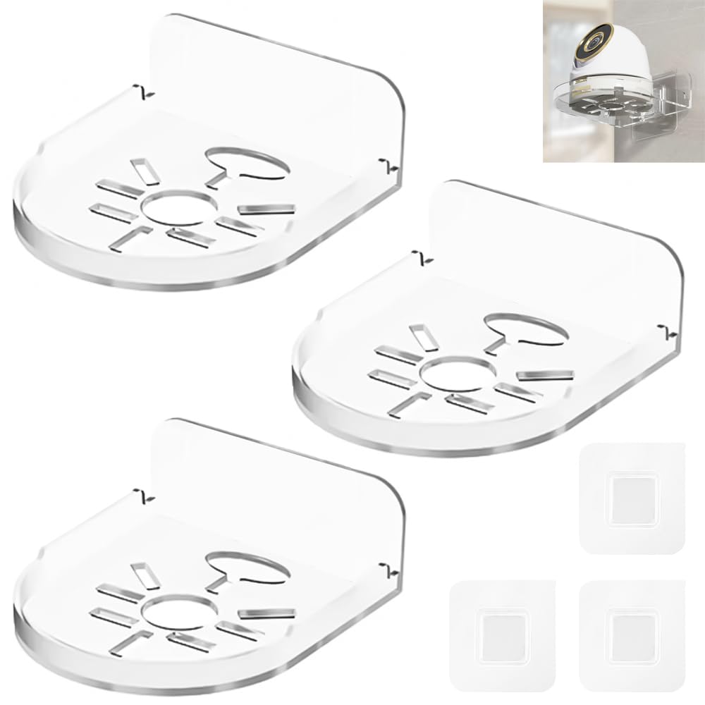 3 Pack Small Shelf, Security Camera Wall Mount Holder, Baby Monitor Mount,360Rotation Security Bracket,Camera Not Included