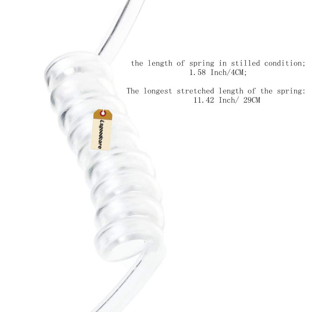 Lsgoodcare 20Pcs Replacement Covert Acoustic Air Coil Audio Tube Earbuds Compatible For Motorola Kenwood Icom Yaesu Two Way Radio Earpiece