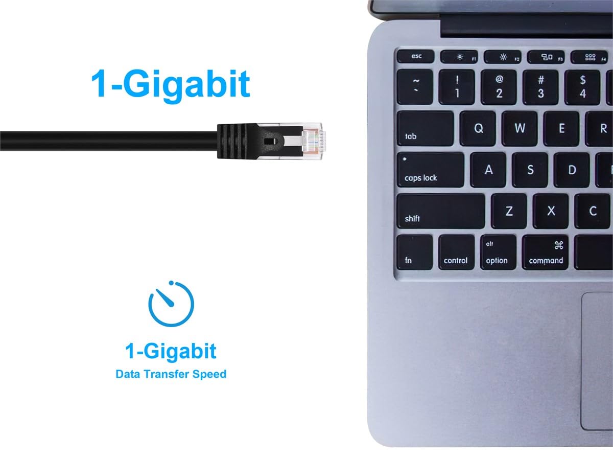 Monoprice Cat5E 25Ft Black Patch Cable Utp 24Awg 350Mhz Pure Bare Copper Snagless Rj45 Flexboot Series Ethernet Cable